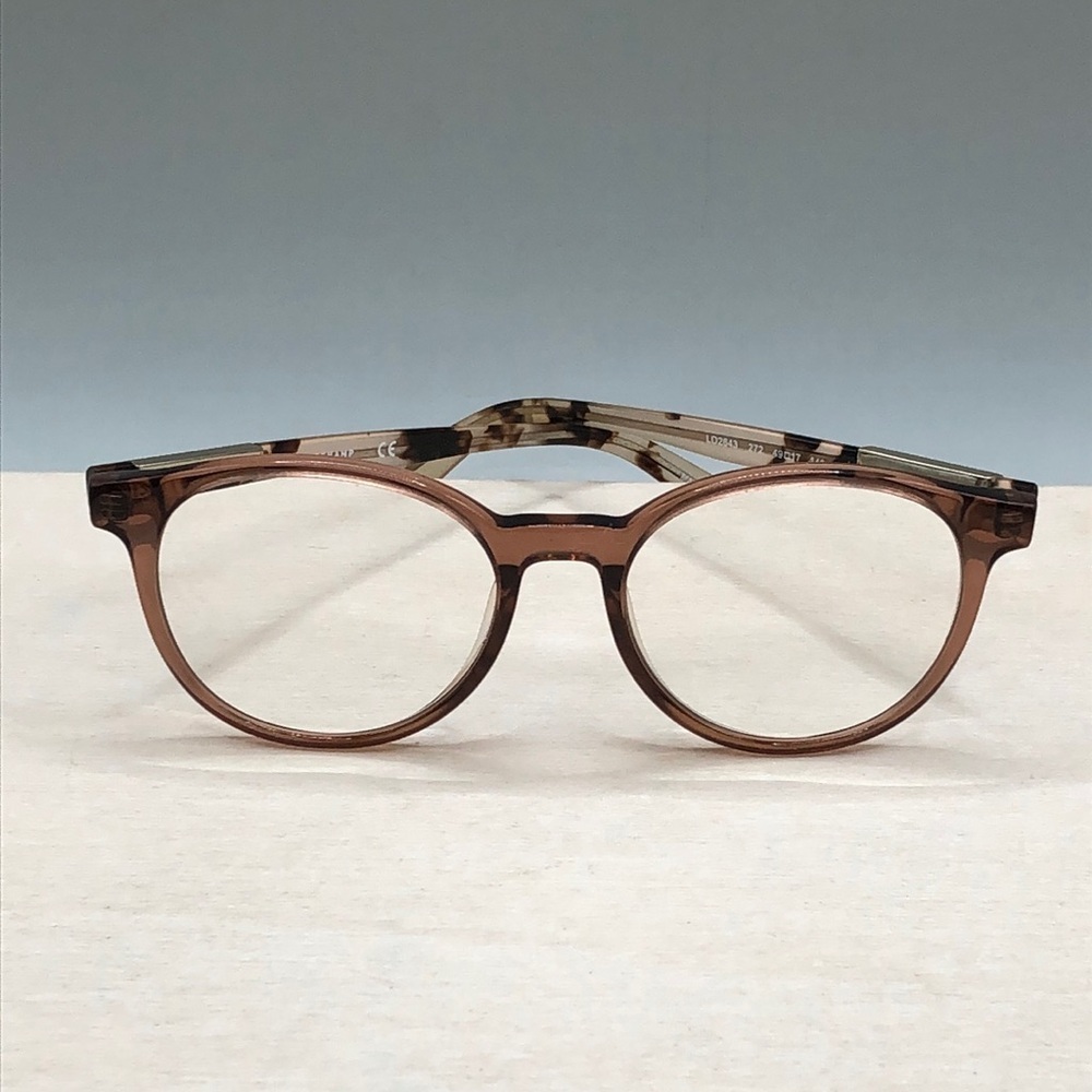 Longchamp  lo2643 glasses FRAMES ONLY round full rim 272-nude tortoise 49-17-140